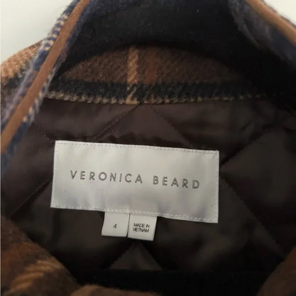 Veronica Beard Jadis Plaid Snap Button Wool Blend Bomber Jacket - Picture 9 of 11